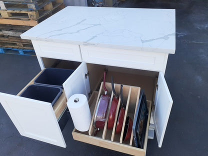 4ft white kitchen island with top, Custom welcome