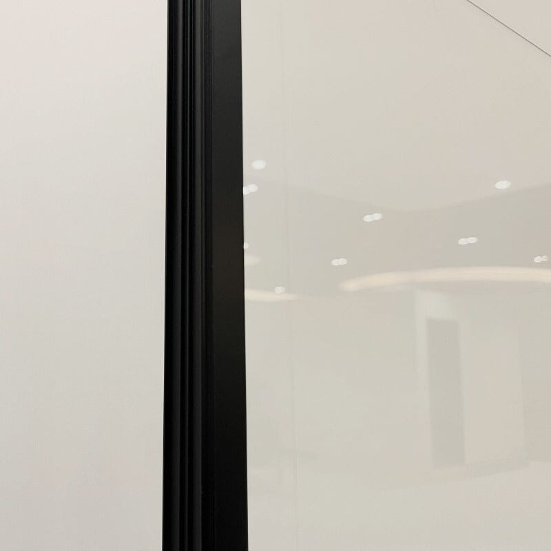 60'' x 70'' Semi-Frameless Explosion-proof Glass Bathroom Shower Door Two-way Sliding Black