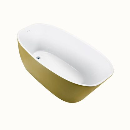 59" Acrylic Egg Shape Free Standing Tub for Bathroom