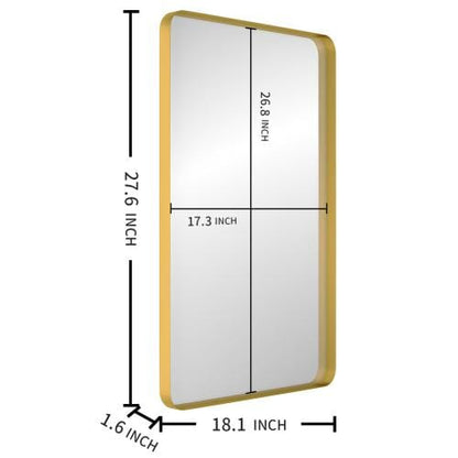 Metal Rectangles Wall Mirror