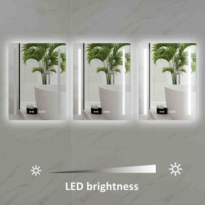 24 x 32 Inch LED Bathroom Mirror with Anti Fog Dimmable Touch Button