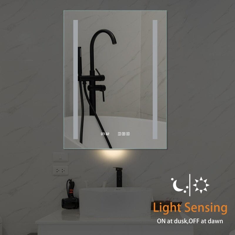 24 x 32 Inch LED Bathroom Mirror with Anti Fog Dimmable Touch Button