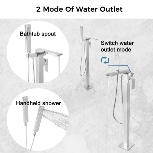 Single Handle Floor Mounted Freestanding Tub Filler