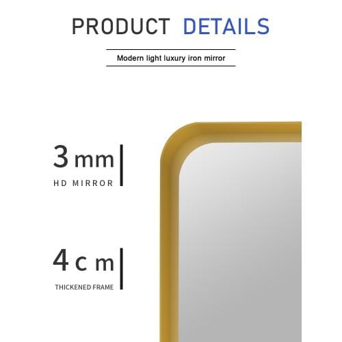 Metal Rectangles Wall Mirror