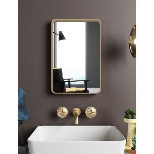 Metal Rectangles Wall Mirror