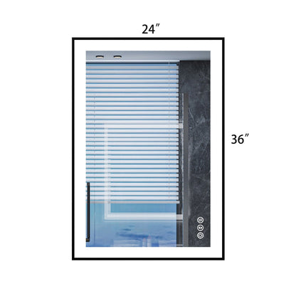 28"/32"/36"/40" LED Bathroom Mirror with Black Frame, Anti-Fog, Shatter-Proof, Memory, 3 Colors