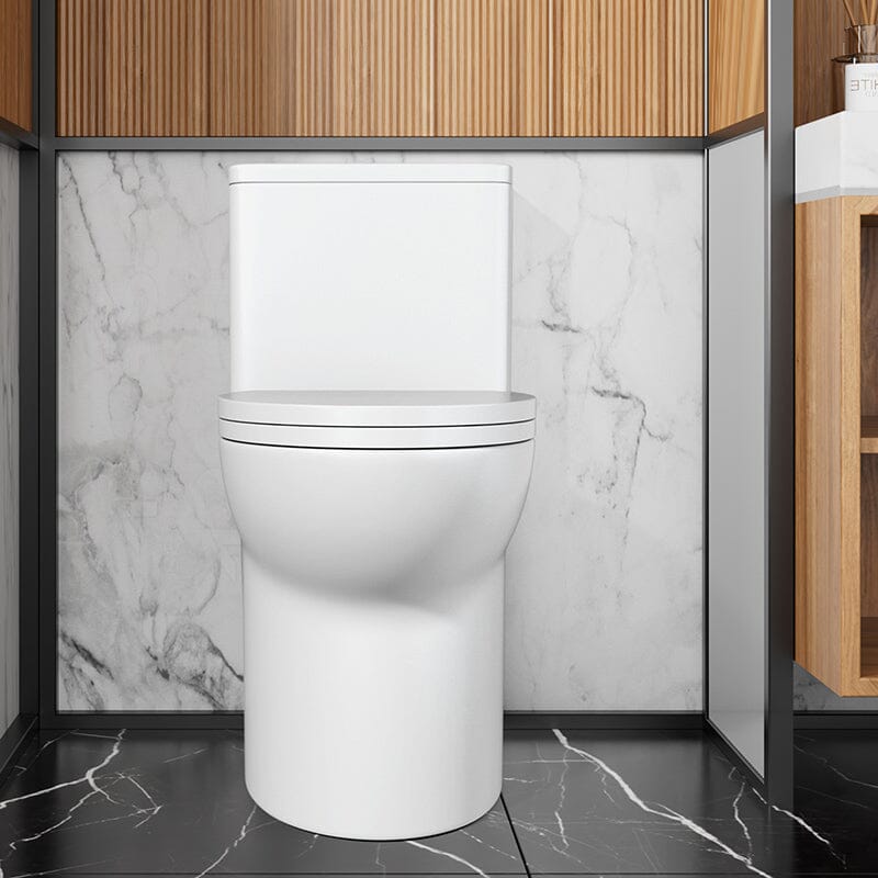 Modern Bathroom One-Piece Floor Mount Toilet 1.1/1.6 GPF Dual Flush High-Efficiency Flush